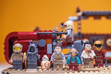 RUSSIA, SAMARA, 7 Şubat 2022 - Lego Star Wars mini figürleri bölüm 7-9