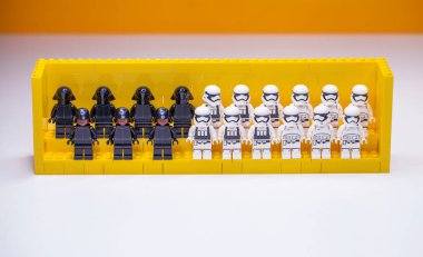 RUSSIA, SAMARA, 7 Şubat 2022 - Lego Star Wars mini figürleri bölüm 7-9