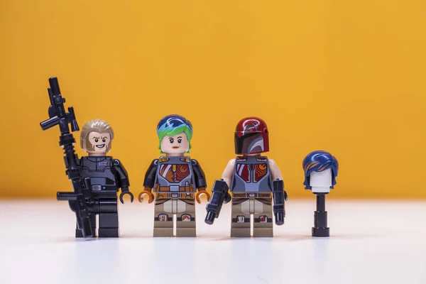 Rússia Samara Fevereiro 2020 Lego Star Wars Minifigures Esquadrão Rebelde — Fotografia de Stock