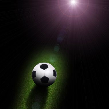 ışık altında futbol topu