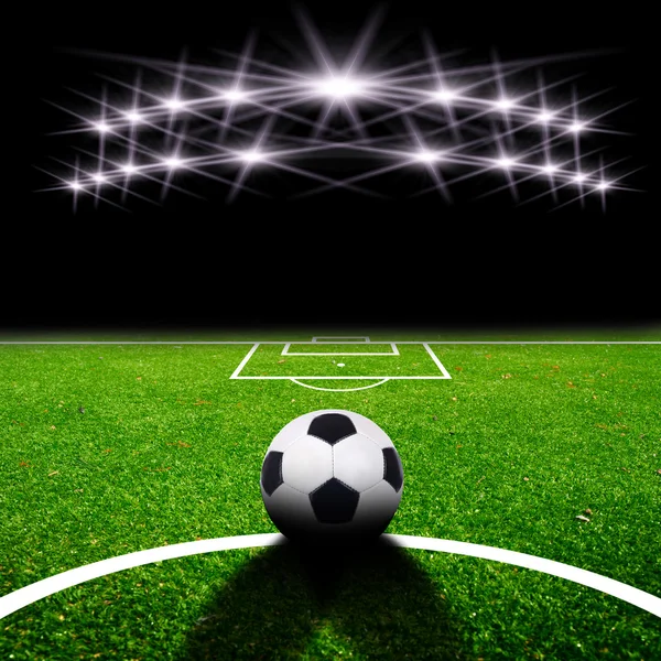 Campo de fútbol con luz — Foto de Stock