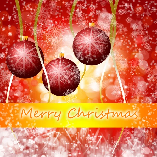 Red Christmas background with lights — Stock Photo, Image