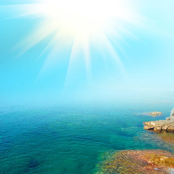 Blue summer sea — Stock Photo, Image