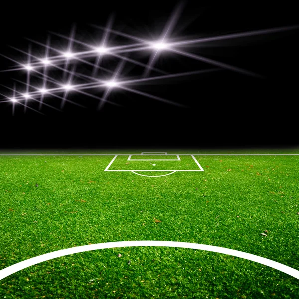 Campo de futebol com luz — Fotografia de Stock