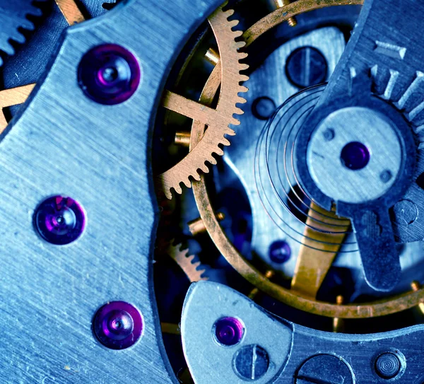 Kovové hodinový stroj — Stock fotografie