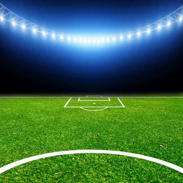 Stadio di calcio con luci Thw — Foto Stock