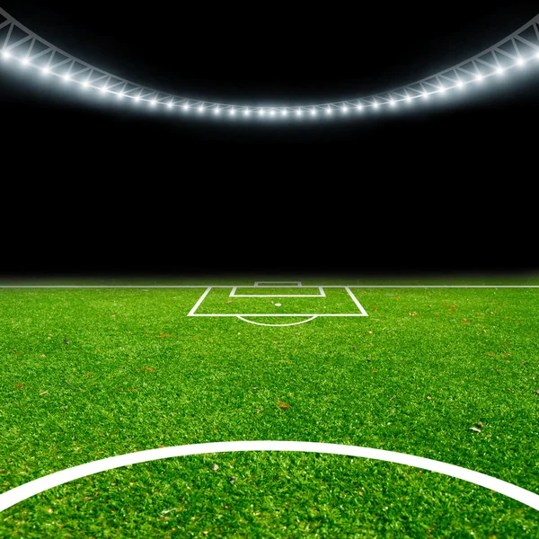 Soccer stadium with thw lights — Stock Photo, Image