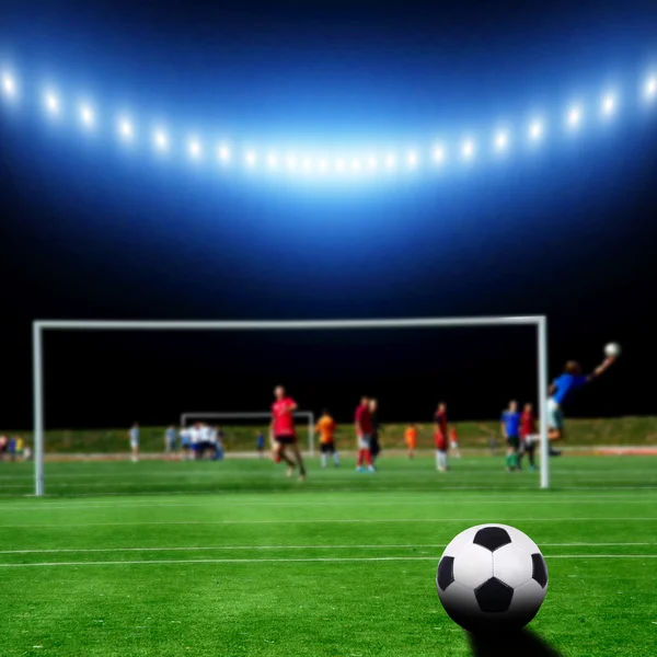 Soccer gamers on the stadium — Stock Photo, Image