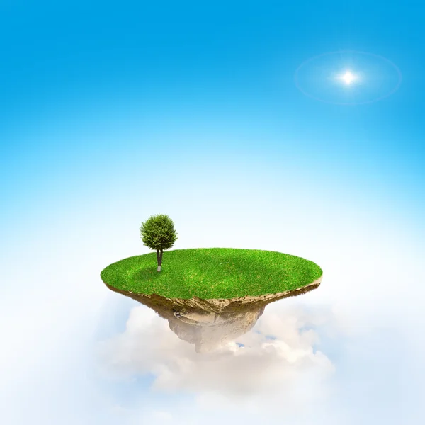 The island flying in the sky — Stock Photo, Image