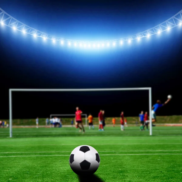 Soccer gamers on the stadium — Stock Photo, Image