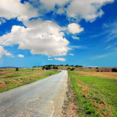 asfalt yol, yaz