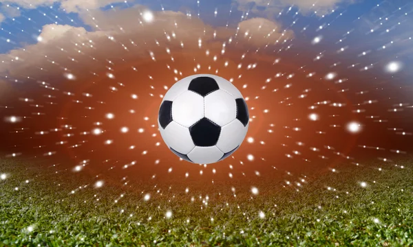 Soccer ball with the stars — Stock Photo, Image