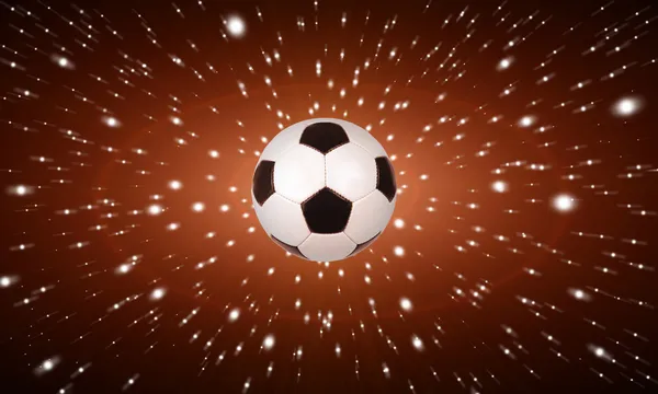 Pelota de fútbol con las estrellas — Foto de Stock