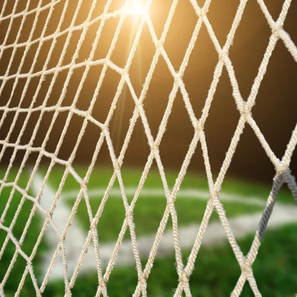 Fotbalový stadion s jasnými světly — Stock fotografie