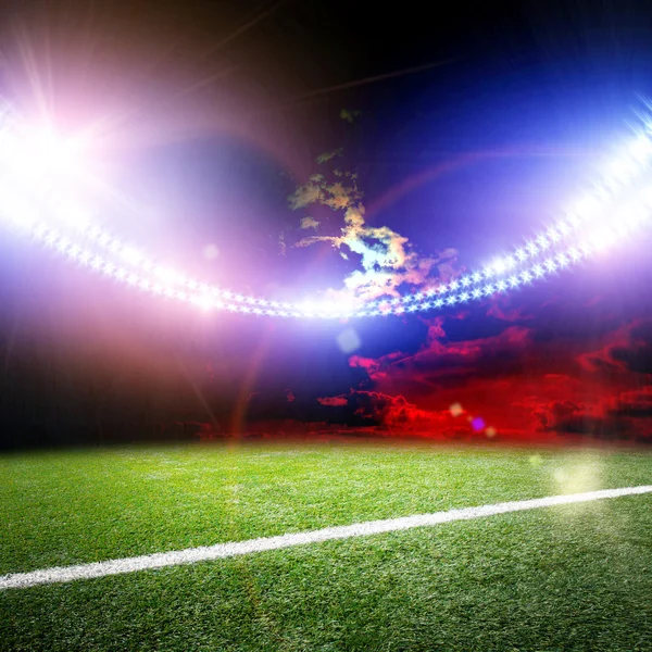 Stadium in lights — Stock Photo, Image