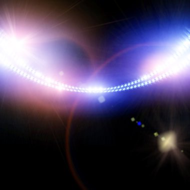 Image of stadium in lights and flashes clipart
