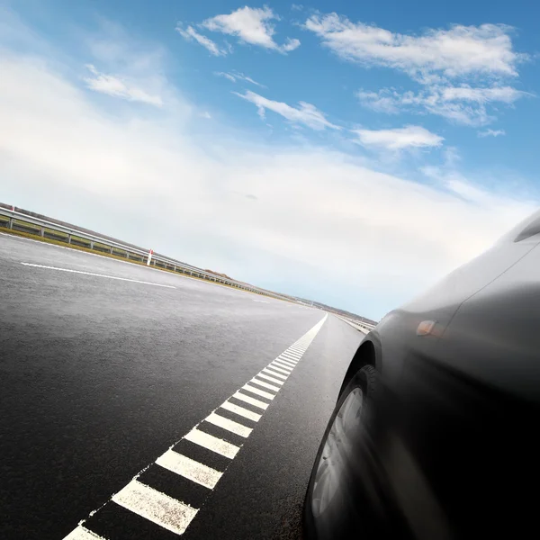 Auto op de Europese autoban — Stockfoto