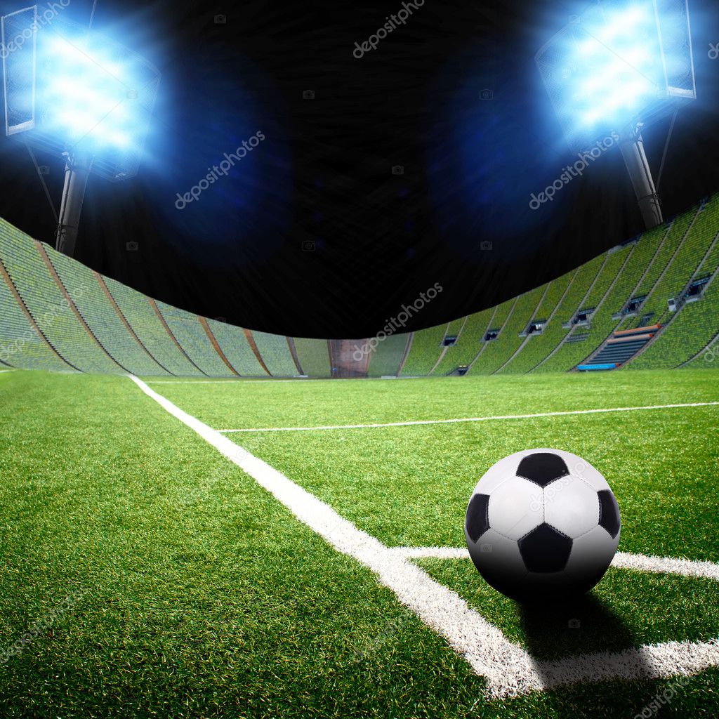 Ball and soccer field Stock Photo by ©jonson 49641787