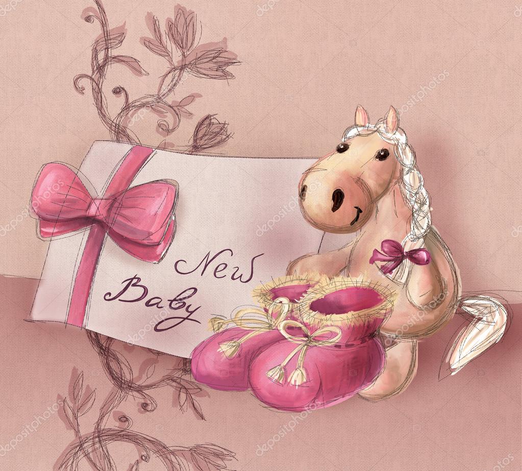 Carte De Voeux Pour La Naissance Du Bebe Image Libre De Droit Par Juliasha C Carte De Voeux Pour La Naissance Du Bebe Image Libre De Droit Par Juliasha C