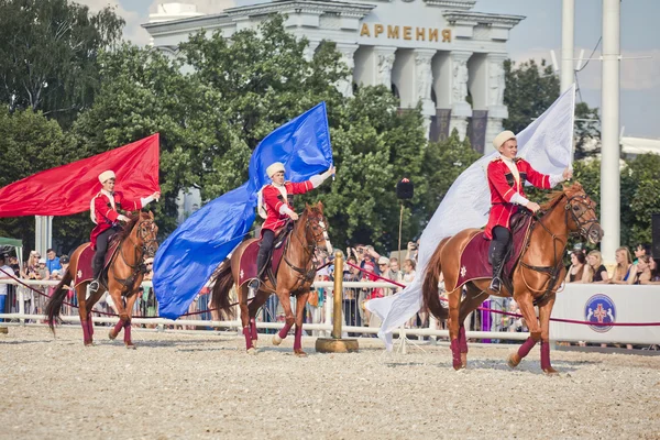 Выступление Кремлевской школы верховой езды — стоковое фото
