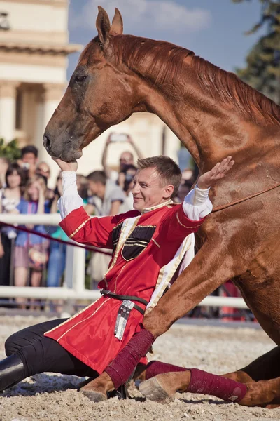 パフォーマンス クレムリン乗馬学校 ロイヤリティフリーのストック写真