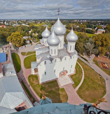Vologda panorama from bell-tower clipart