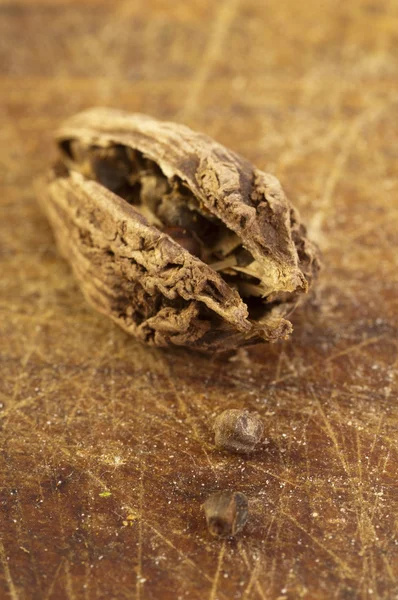 Black cardamom pods — Stock Photo, Image