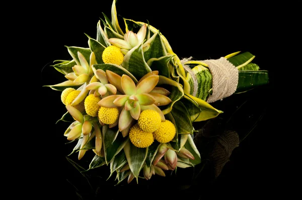 Exotic bouquet on black background — Stock Photo, Image