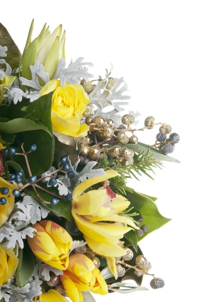 Schöner Strauß gelber Blumen — Stockfoto