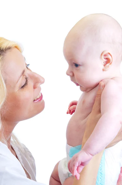 Happy mother and her baby girl. — Stock Photo, Image