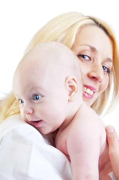 Happy mother and her baby girl. — Stock Photo, Image