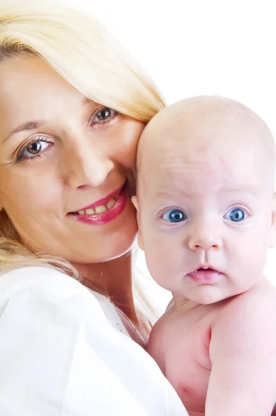 Happy mother and her baby girl. — Stock Photo, Image