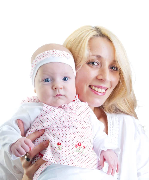 Happy mother and her baby girl. — Stock Photo, Image