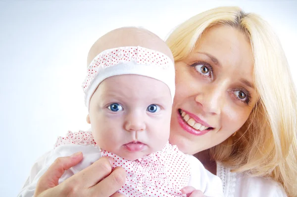 Happy mother and her baby girl. — Stock Photo, Image