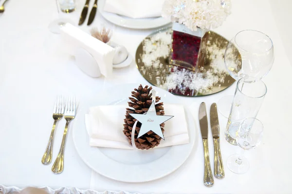 Luxury place setting for wedding — Stock Photo, Image