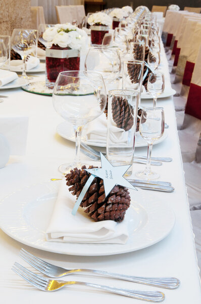 Luxury place setting for wedding