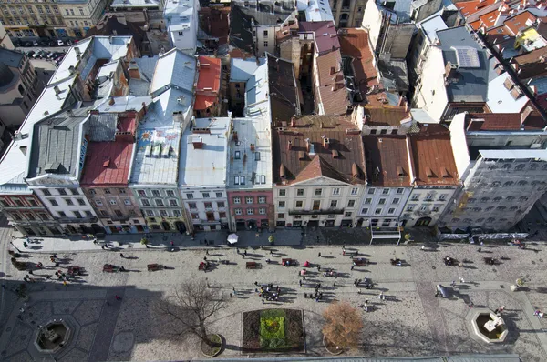 Increíble vista desde el Ayuntamiento, Lvov — Foto de stock gratuita