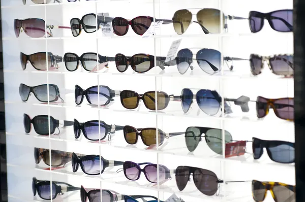 Sunglasses in a shop — Stock Photo, Image