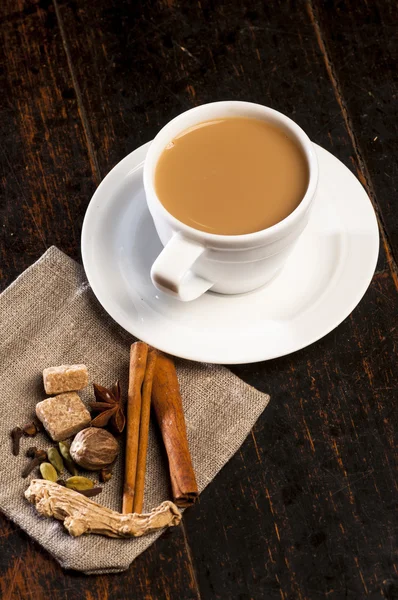 Масала чай со специями — стоковое фото