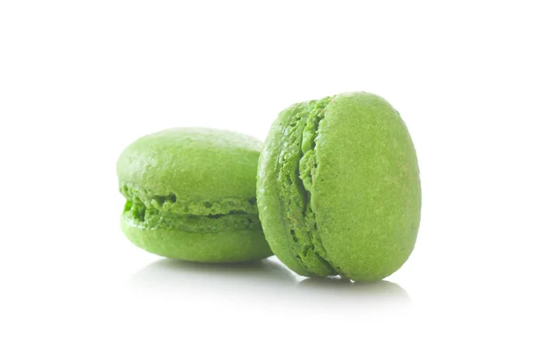 Green tasty French macarons — Stock Photo, Image