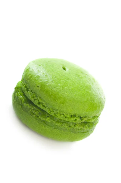 One green French macaron — Stock Photo, Image