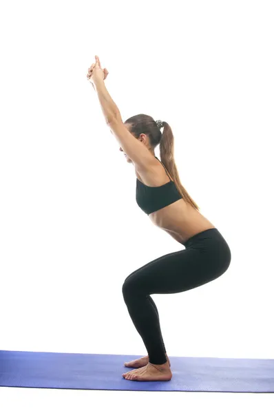 Chair yoga Pose — Stock Photo, Image