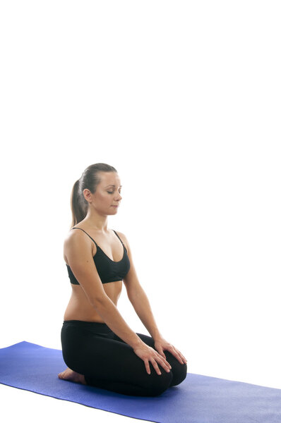 Girl in Vajrasana Pose, asana