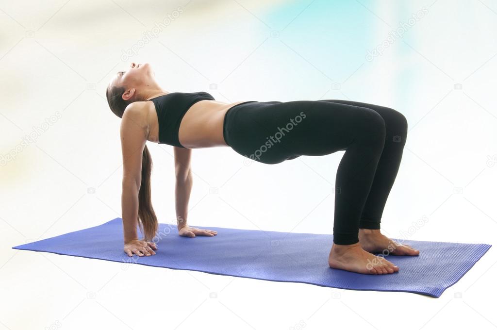 Woman in Table yoga asana pose