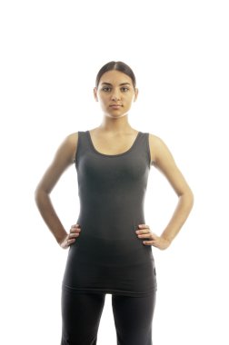 kalça elleri ile sportif Hintli kadın
