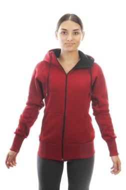 kadın kırmızı kazak