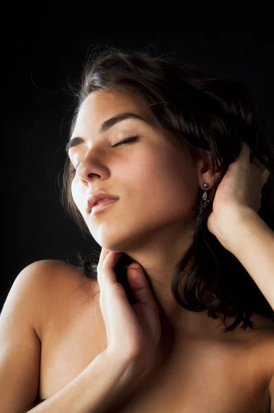 Retrato de mulher bonita — Fotografia de Stock