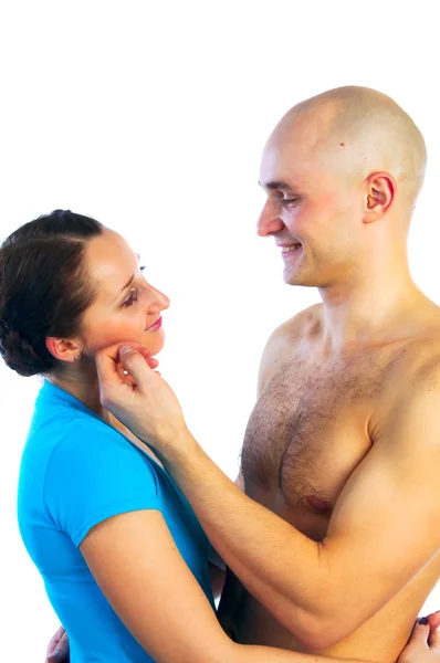 Happy lovers hugging each other — Stock Photo, Image