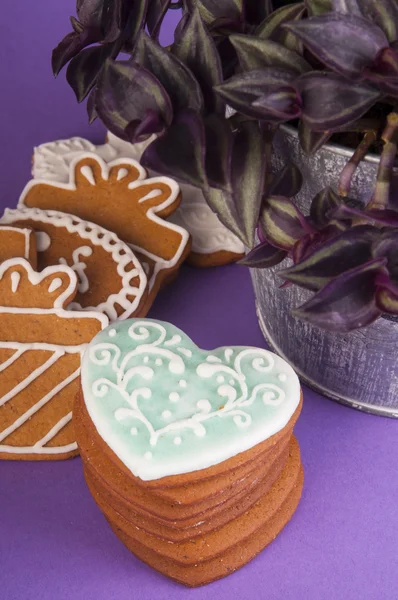 Galletas en forma de corazón —  Fotos de Stock