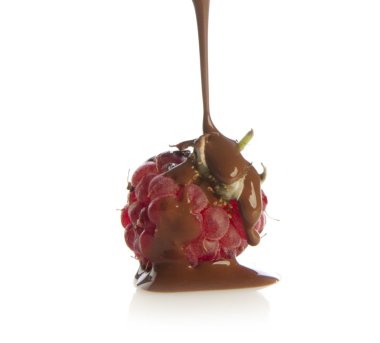 çikolata ile bir ahududu